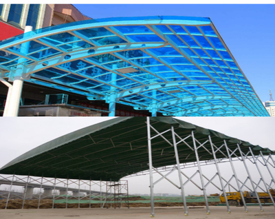 加工工厂园区膜结构汽车棚膜结构自行车棚停车篷峰翼膜结构
